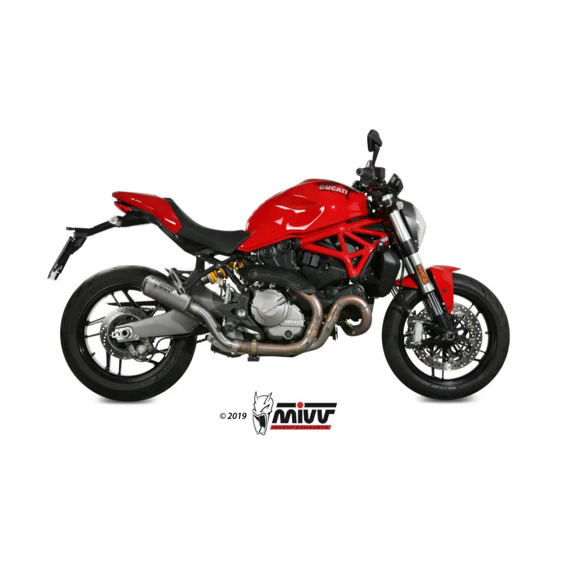 Mivv Slip-On Mk3 St. Steel Ducati Monster 821 2018-20 / Monster 1200 2017-21 - Imagen 2