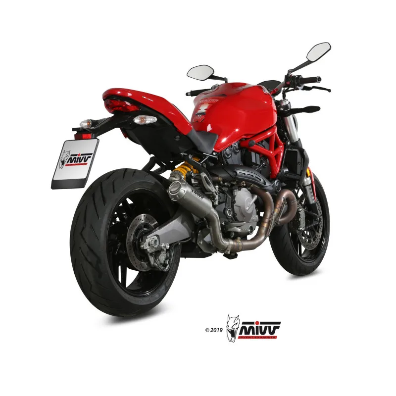 Mivv Slip-On Mk3 St. Steel Ducati Monster 821 2018-20 / Monster 1200 2017-21 - Imagen 3