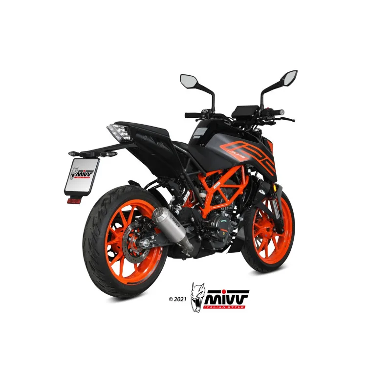 Mivv Slip-On Mk3 St. Steel KTM 125 Duke 2021-25 - Imagen 3