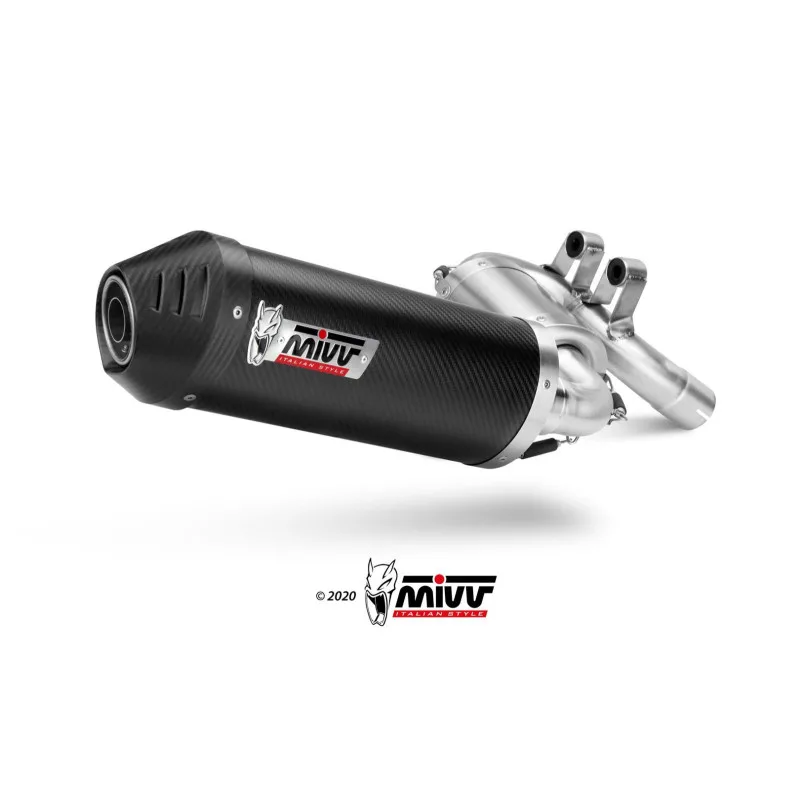 Mivv Slip-On Oval carbono con tapa carbono BMW F 900 XR 2020-26