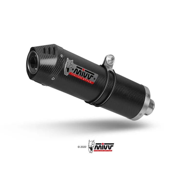 Mivv Slip-On Oval carbono con tapa carbono BMW R 1200 GS / Adventure 2010-12