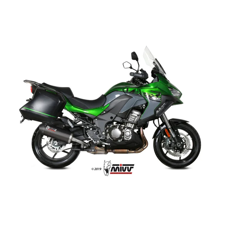 Mivv Slip-On Oval carbono con tapa carbono Kawasaki Versys 1000 / S / SE 2019-24 - Imagen 2