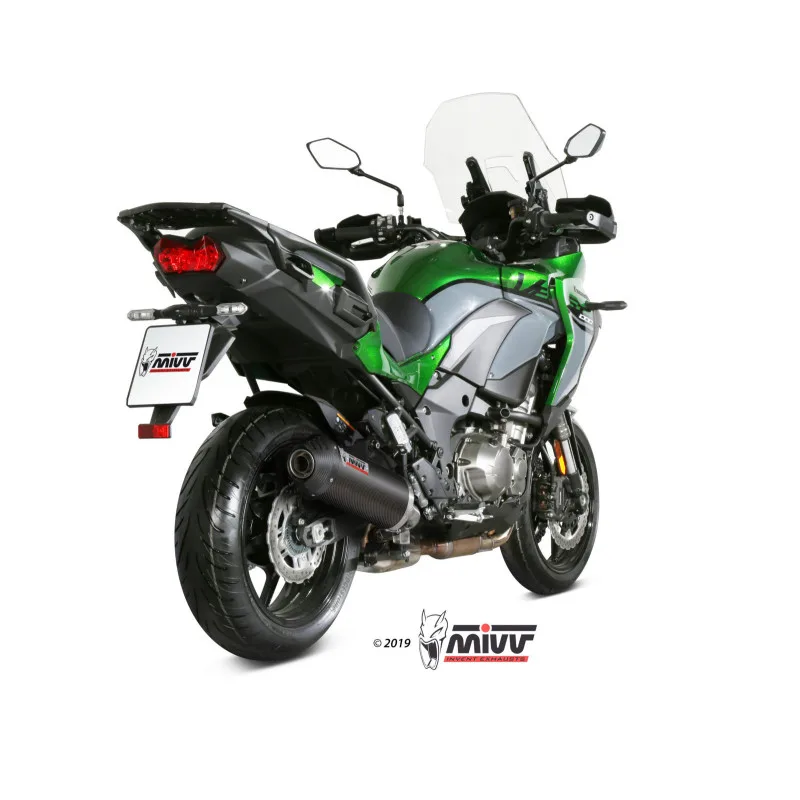 Mivv Slip-On Oval carbono con tapa carbono Kawasaki Versys 1000 / S / SE 2019-24 - Imagen 3