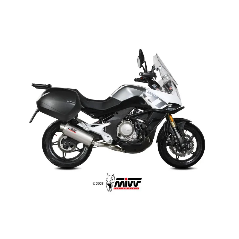Mivv Slip-On Oval St. Steel CF Moto 650MT 2021-24 - Imagen 2