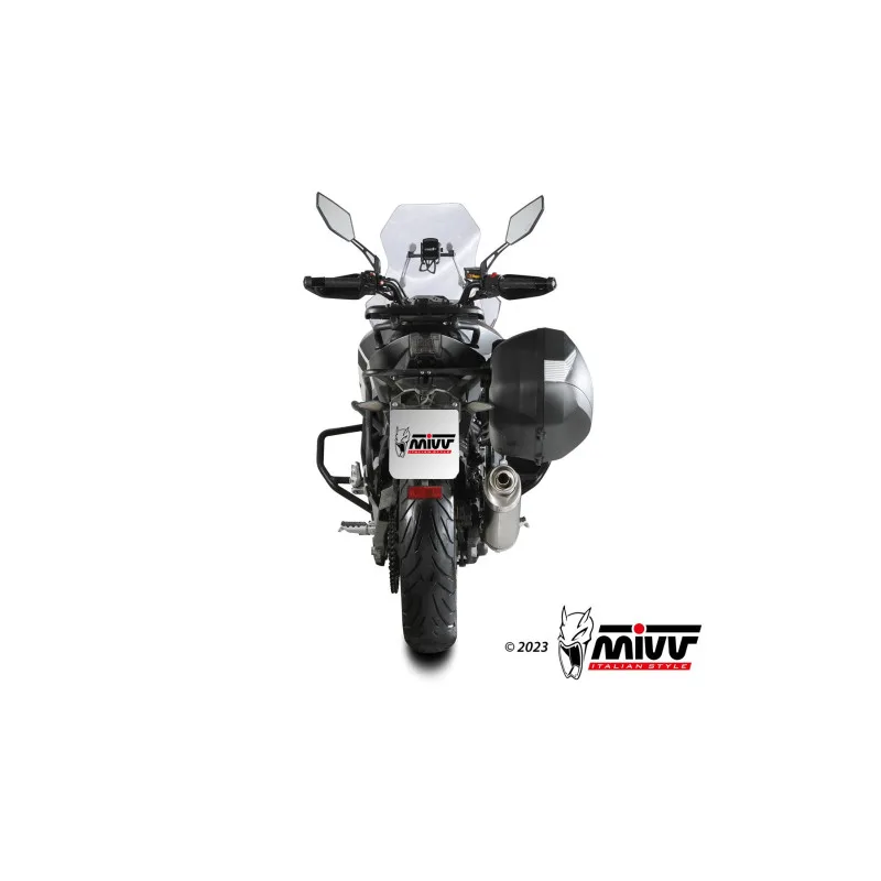 Mivv Slip-On Oval St. Steel CF Moto 650MT 2021-24 - Imagen 4