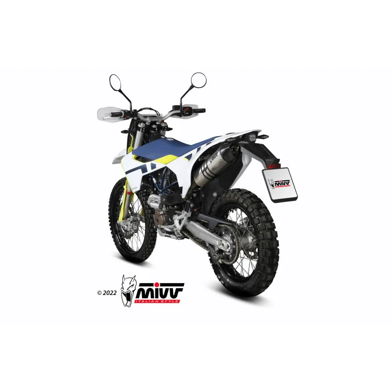 Mivv Slip-On Oval St. Steel Husqvarna 701 Enduro / SuperMoto 2021-24 - Imagen 3