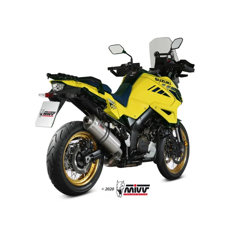Mivv Slip-On Oval St. Steel Suzuki DL V-Strom 1000 / XT 2014-20 / V-Strom 1050 / XT 2020-26 - Imagen 3