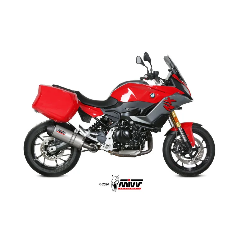 Mivv Slip-On Oval Titan con tapa carbono BMW F 900 XR 2020-26 - Imagen 2