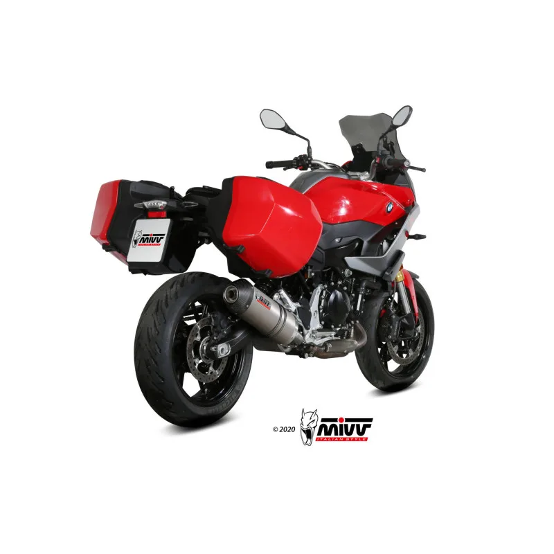 Mivv Slip-On Oval Titan con tapa carbono BMW F 900 XR 2020-26 - Imagen 3