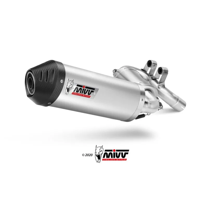 Mivv Slip-On Oval Titan con tapa carbono BMW F 900 XR 2020-26