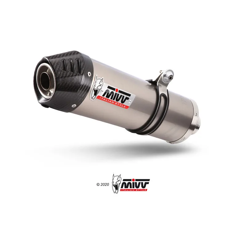 Mivv Slip-On Oval titan con tapa carbono Honda CBR 600 FS 2001-03