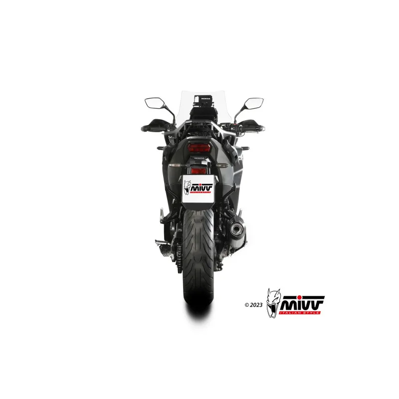 Mivv Slip-On OVAL Titanium con tapa en carbono Honda NT 1100 2022-24 - Imagen 4