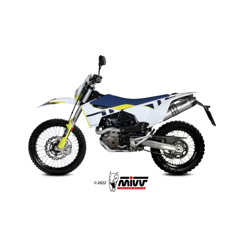 Mivv Slip-On Oval Titanium Husqvarna 701 Enduro / SuperMoto 2021-24 - Imagen 2