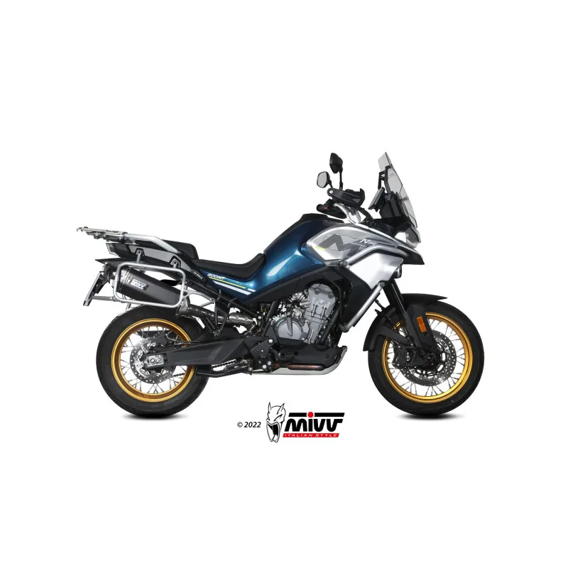 Mivv Slip-On Speed edge Black CF Moto 800MT 2022-26 - Imagen 2
