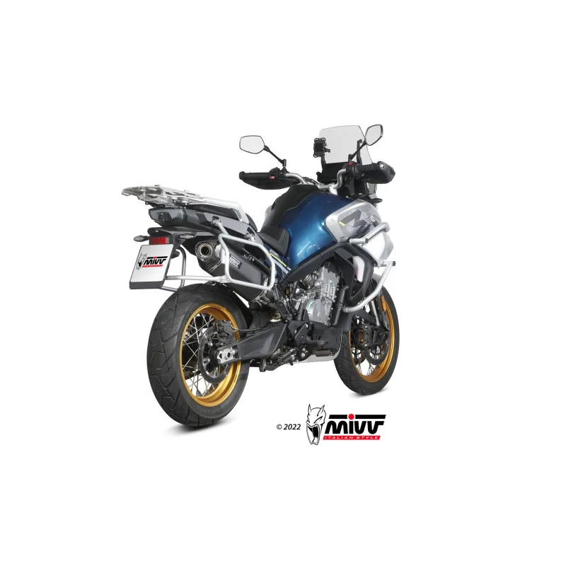 Mivv Slip-On Speed edge Black CF Moto 800MT 2022-26 - Imagen 3