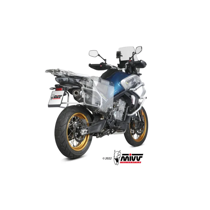 Mivv Slip-On Speed edge Black CF Moto 800MT 2022-26 - Imagen 5