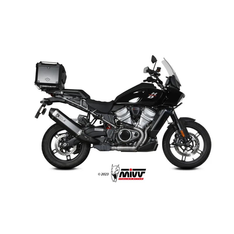 Mivv Slip-On Speed edge Black Harley Davidson Pan Amercia 2020-26 - Imagen 2