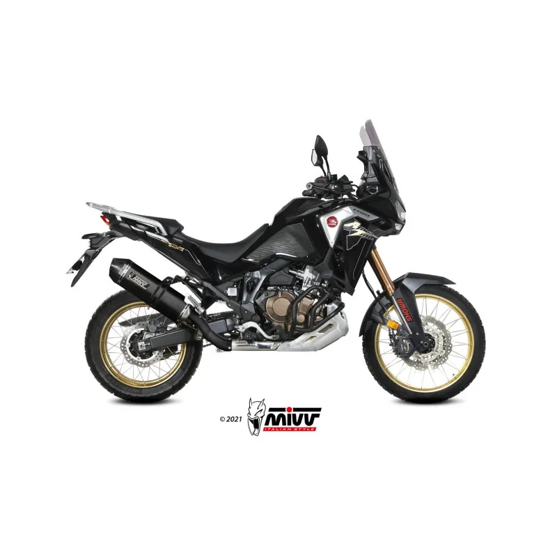 Mivv Slip-On Speed edge Black Honda CRF 1100 L Africa Twin 2020-26 - Imagen 2