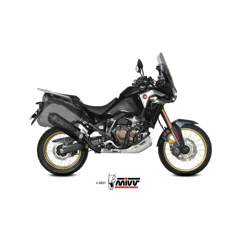 Mivv Slip-On Speed edge Black Honda CRF 1100 L Africa Twin 2020-26 - Imagen 4