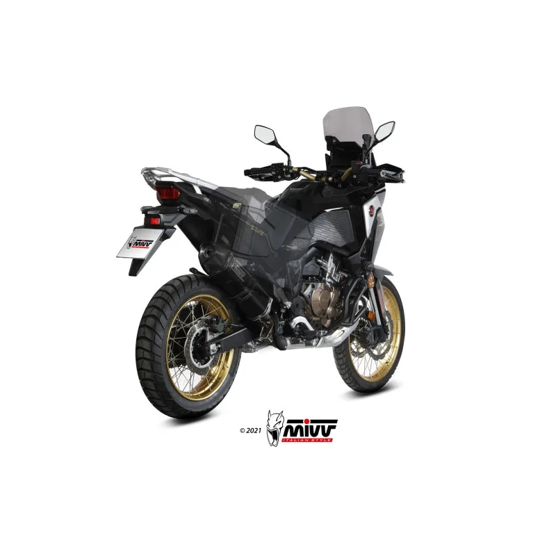 Mivv Slip-On Speed edge Black Honda CRF 1100 L Africa Twin 2020-26 - Imagen 5