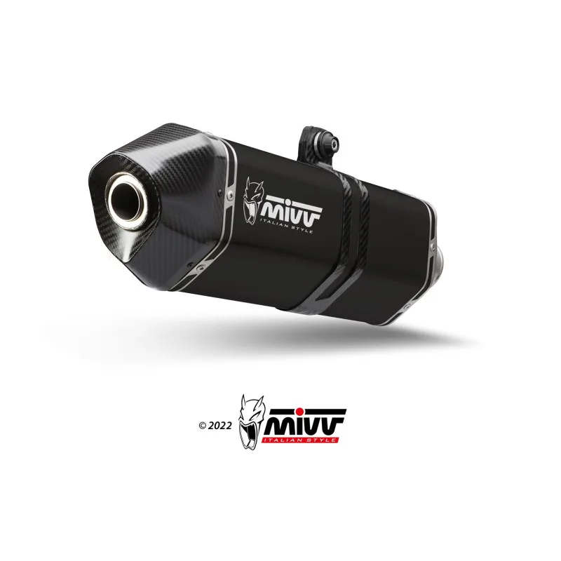 Mivv Slip-On Speed edge black Kymco AK550 2017-20