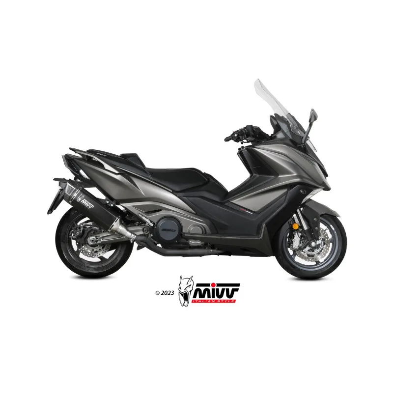 Mivv Slip-On SR-1 Black Kymco AK550 2021-25 - Imagen 2