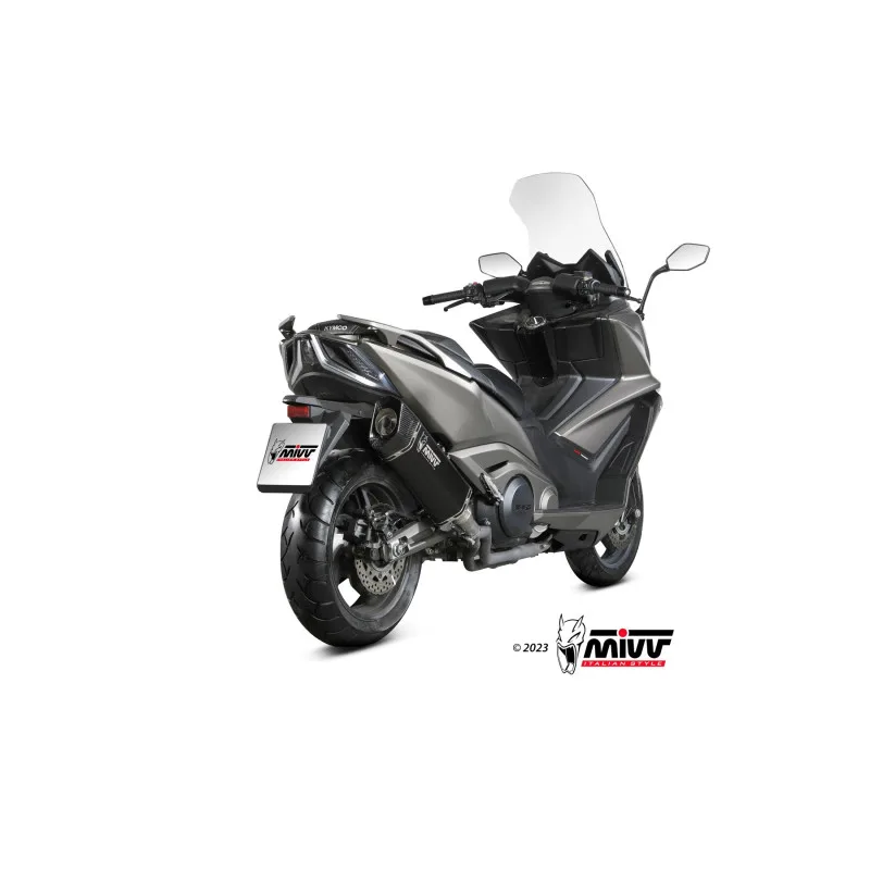 Mivv Slip-On SR-1 Black Kymco AK550 2021-25 - Imagen 3
