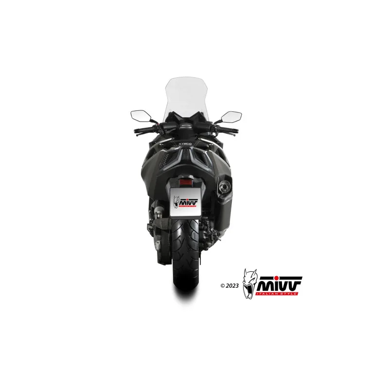 Mivv Slip-On SR-1 Black Kymco AK550 2021-25 - Imagen 4