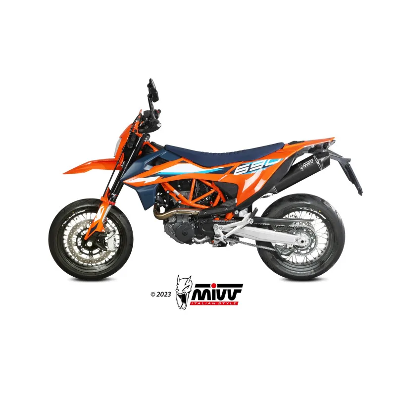 Mivv Slip-On STR1 Black KTM 690 ENDURO R / 690 SMC R 2021-24 - Imagen 2