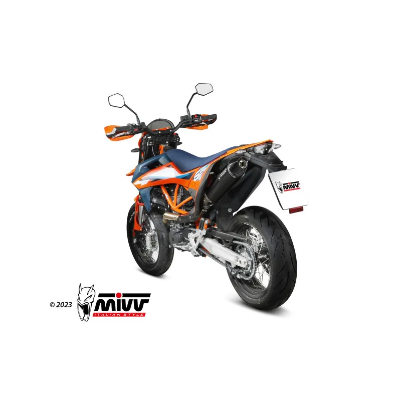 Mivv Slip-On STR1 Black KTM 690 ENDURO R / 690 SMC R 2021-24 - Imagen 3