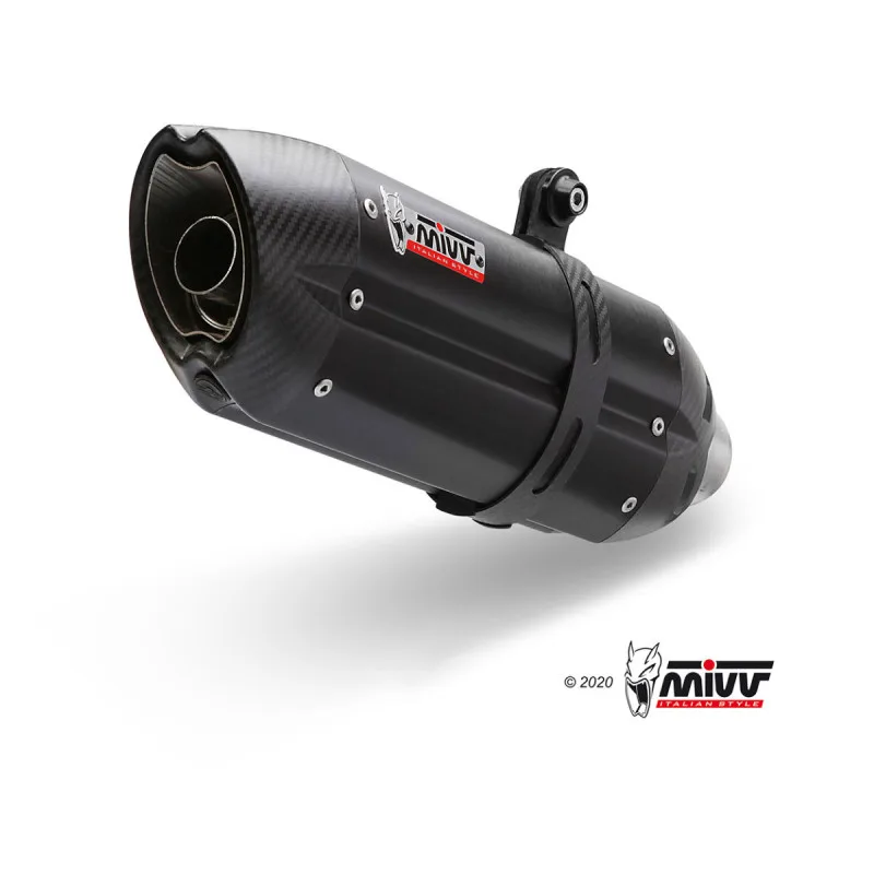 Mivv Slip-On Suono black con tapa carbono Kawasaki Ninja 300 2013-16 / Z300 2015-16 - Imagen 3