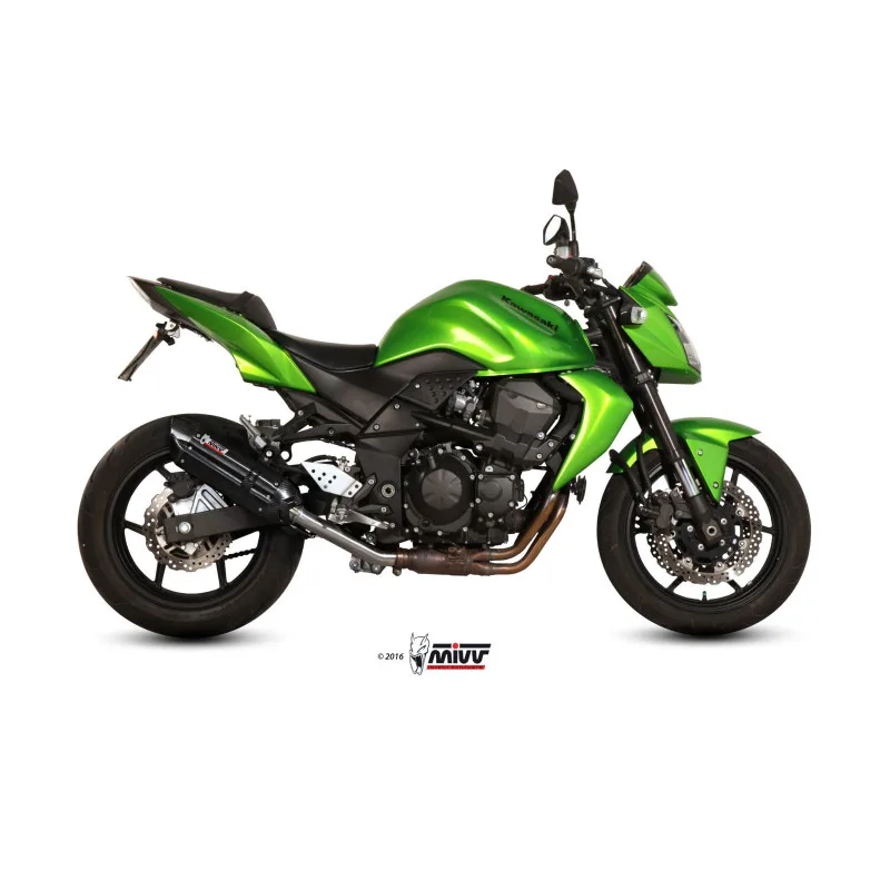 Mivv Slip-On Suono black con tapa carbono Kawasaki Z750 2007-14 - Imagen 2