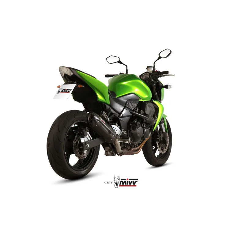 Mivv Slip-On Suono black con tapa carbono Kawasaki Z750 2007-14 - Imagen 3