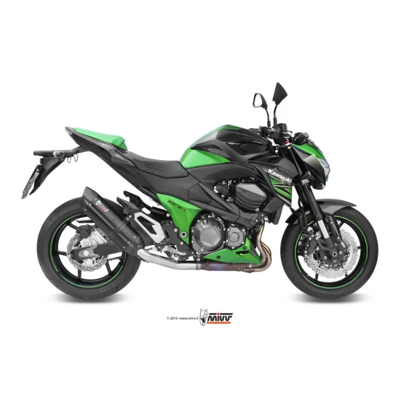 Mivv Slip-On Suono black con tapa carbono Kawasaki Z800 2013-16 - Imagen 2