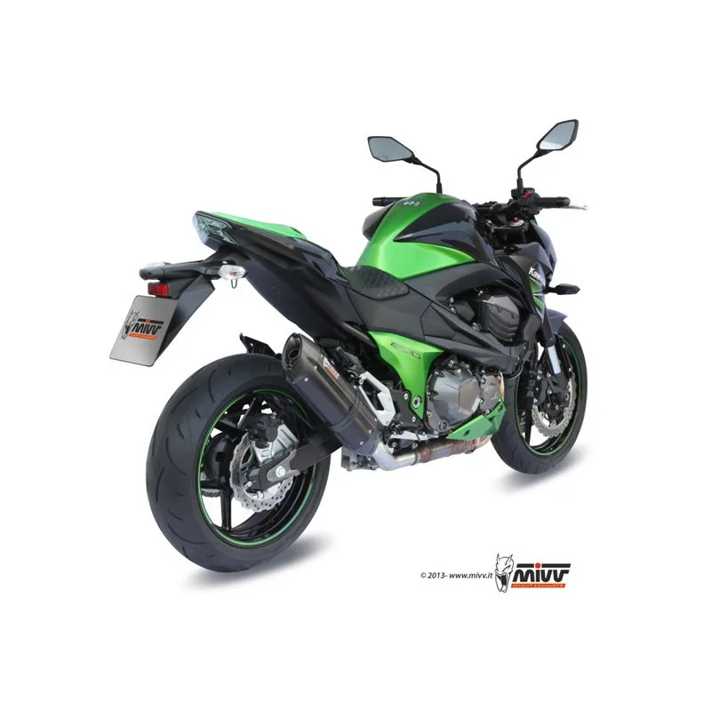 Mivv Slip-On Suono black con tapa carbono Kawasaki Z800 2013-16 - Imagen 3