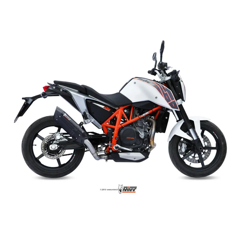 Mivv Slip-On Suono black con tapa carbono KTM 690 Duke 2012-18 - Imagen 2