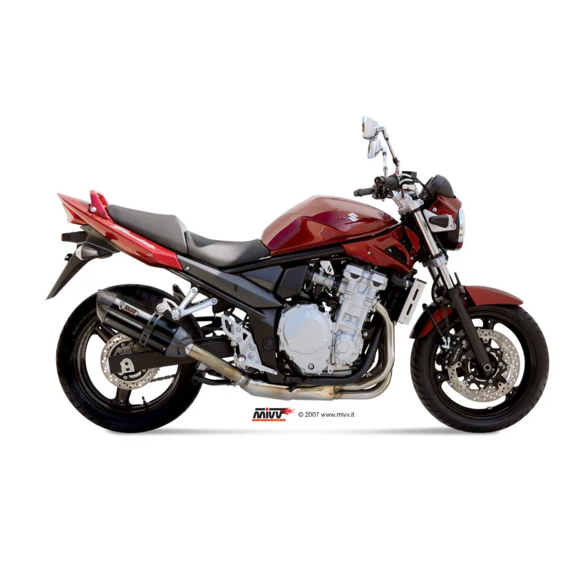 Mivv Slip-On Suono black con tapa carbono Suzuki GSF 650 Bandit 2007-15 / GSX 650 F 2008-15 - Imagen 2