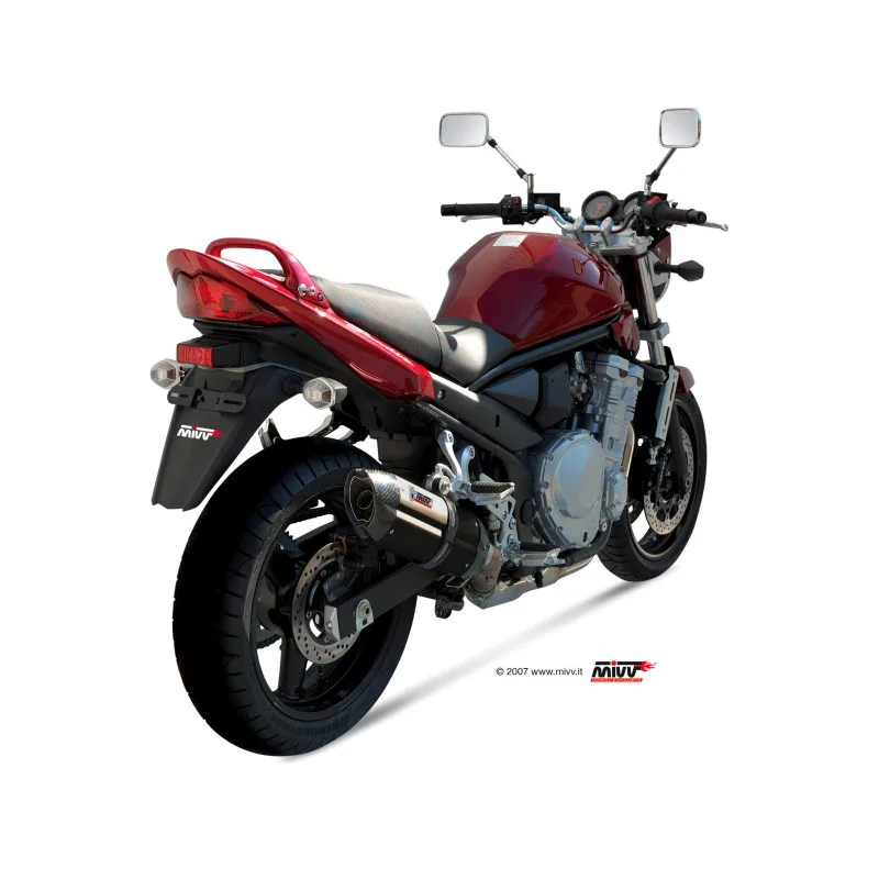 Mivv Slip-On Suono black con tapa carbono Suzuki GSF 650 Bandit 2007-15 / GSX 650 F 2008-15 - Imagen 3