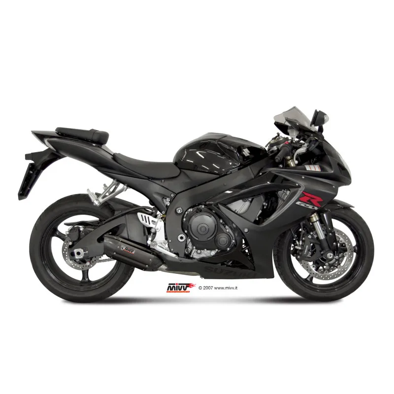 Mivv Slip-On Suono black con tapa carbono Suzuki GSX-R 600 / GSX-R 750 2006-07 - Imagen 2