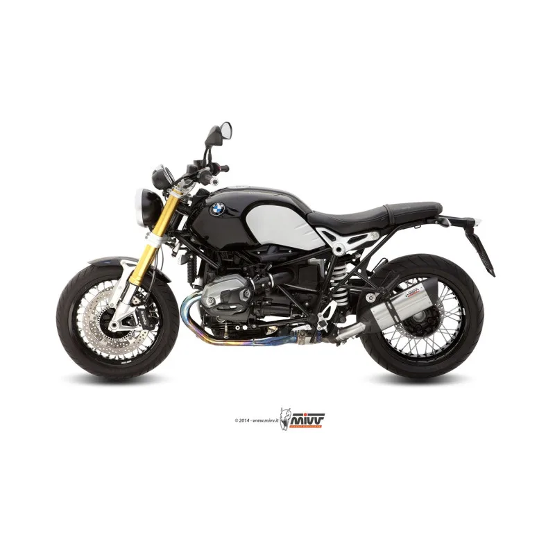 Mivv Slip-On Suono St. Steel con tapa carbono BMW R Nine T 2014-20 - Imagen 2