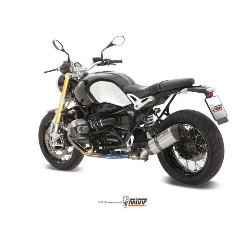 Mivv Slip-On Suono St. Steel con tapa carbono BMW R Nine T 2014-20 - Imagen 3