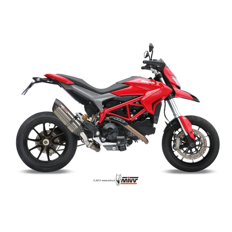 Mivv Slip-On Suono St. Steel con tapa carbono Ducati Hypermotard 821 / Hyperstrada 821 2013-15 - Imagen 2