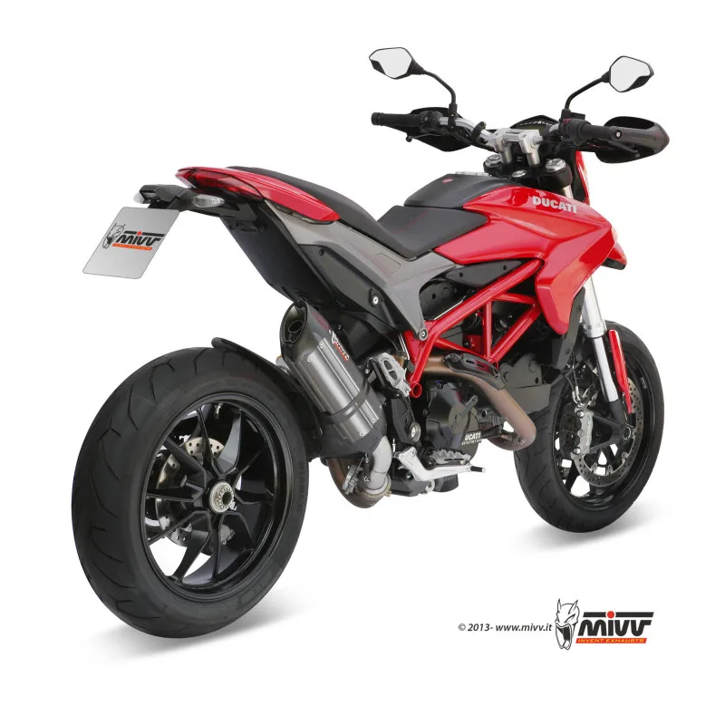 Mivv Slip-On Suono St. Steel con tapa carbono Ducati Hypermotard 821 / Hyperstrada 821 2013-15 - Imagen 3