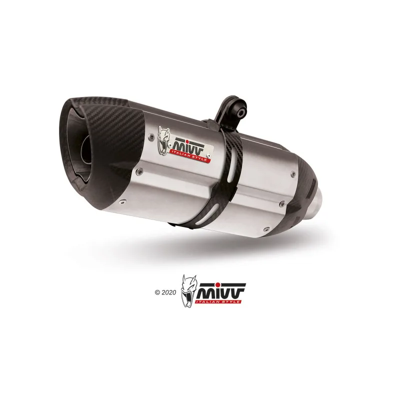 Mivv Slip-On Suono St. Steel con tapa carbono Ducati Multistrada 1200 2010-14 - Imagen 2