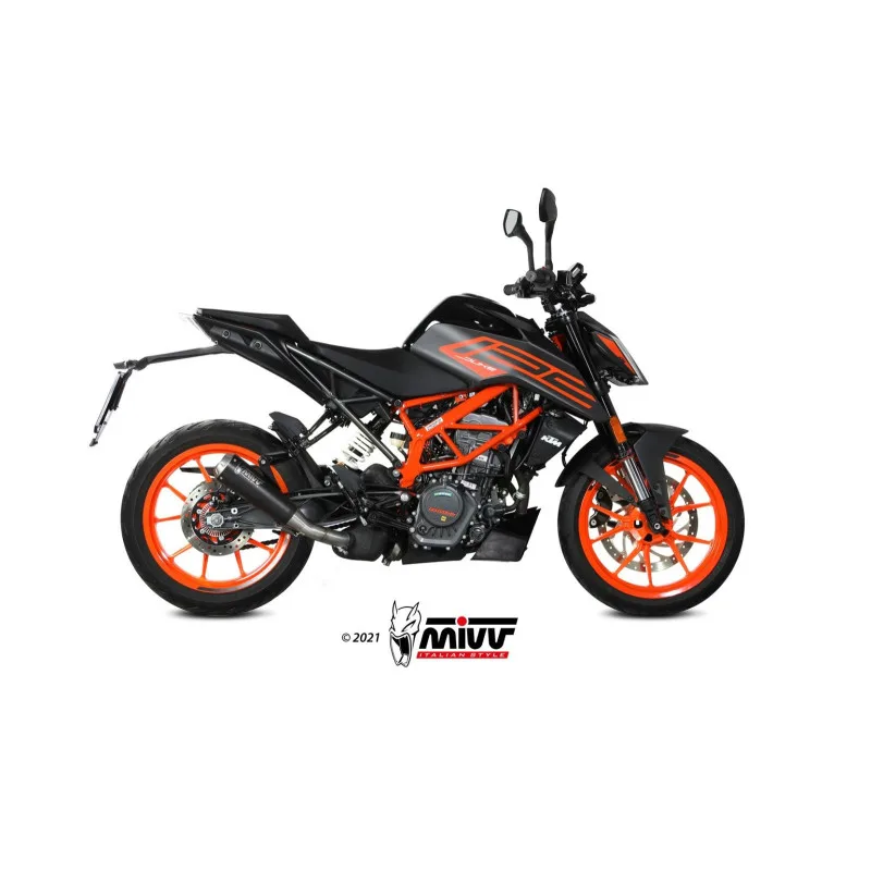 Mivv Slip-On X-M1 Black KTM 125 Duke 21-25 - Imagen 2