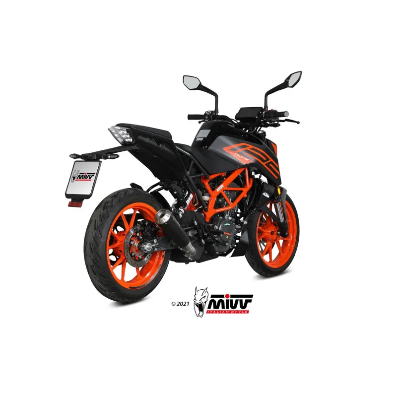 Mivv Slip-On X-M1 Black KTM 125 Duke 21-25 - Imagen 3