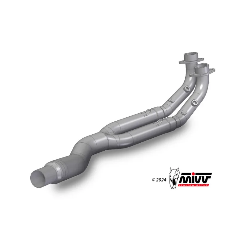 Mivv Tubo no kat (compatible con silenciadores Mivv y Originales) Kymco AK550 2021-24