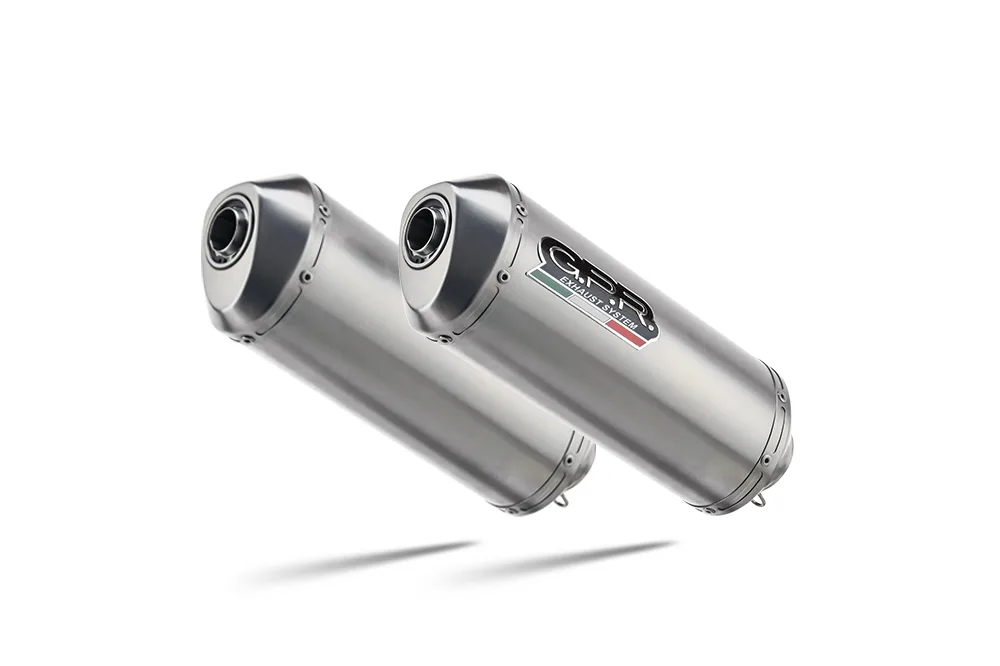 Escape GPR  Aprilia Pegaso Strada 650 2005-2011  Satinox  Dual homologado slip-on exhaust s and link pipes