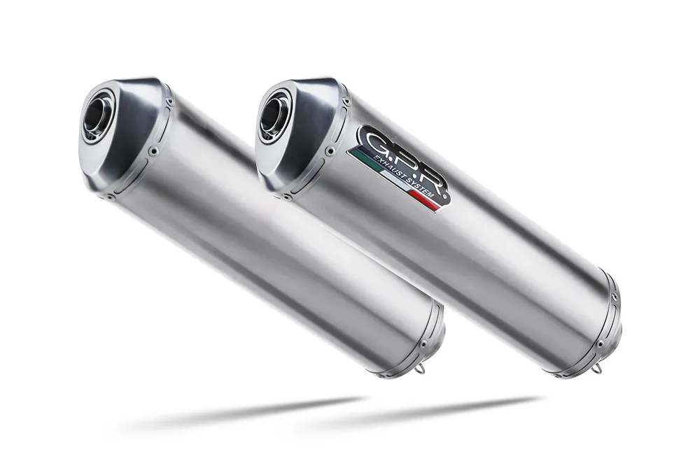 Escape GPR Aprilia Etv Caponord 1000 2001-2007 Satinox Dual homologado slip-on exhaust s link pipes and catalysts
