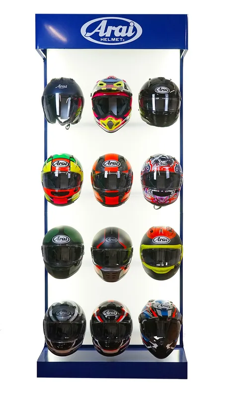 Expositor de cascos ARAI - 12 cascos